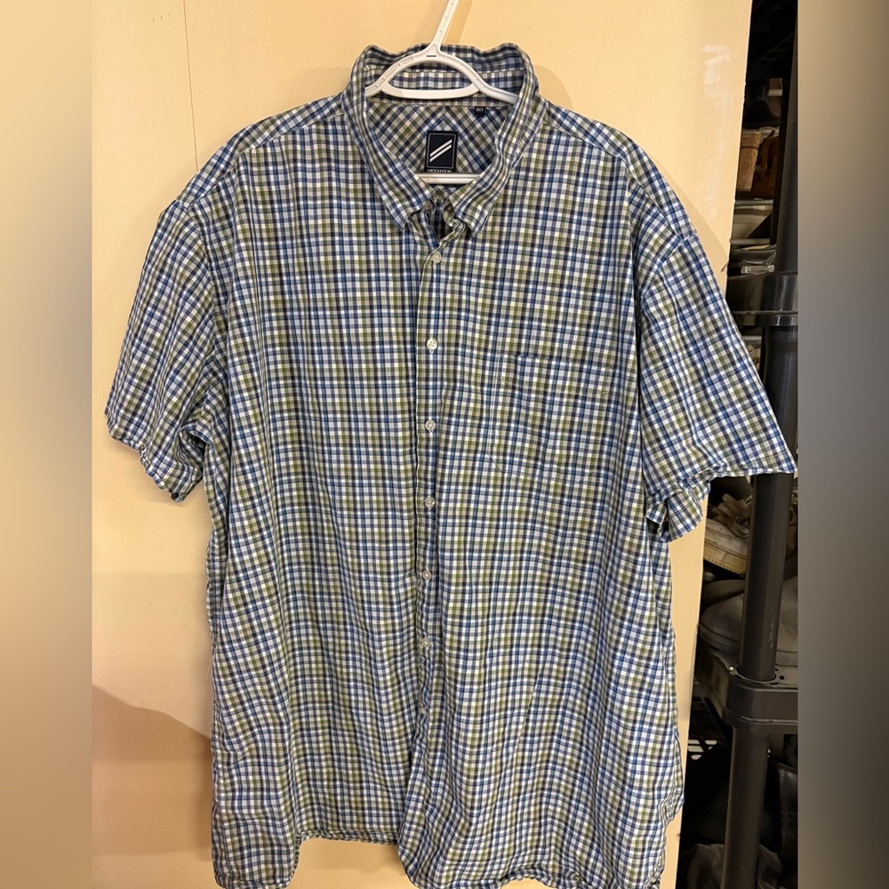 Daniel Hechter Casual Blue and Green Checkered Shirt